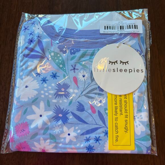 Little Sleepies Winter Floral / Magical Meadow Size 5/6